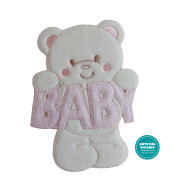Iron-on Patch - Baby Teddy Bear - Color Pink
